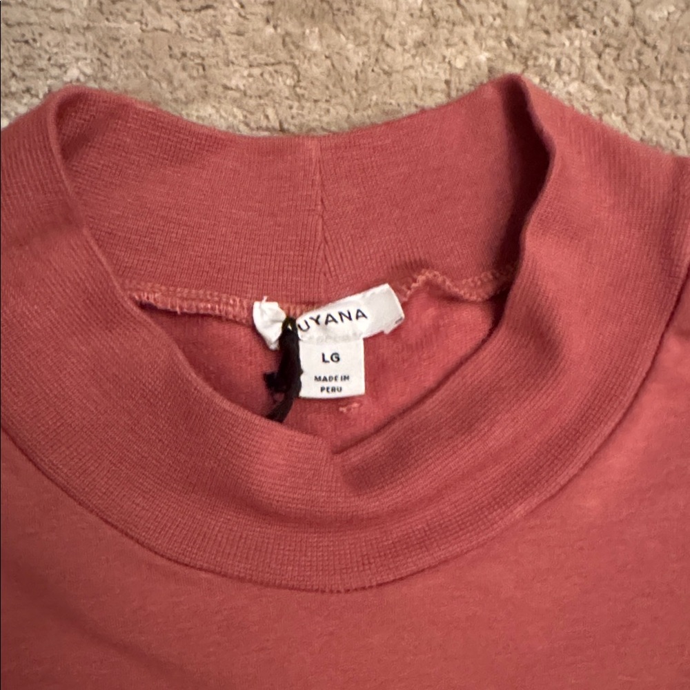 Cuyana Puff Sleeve Top, sz L - Picture 2 of 3